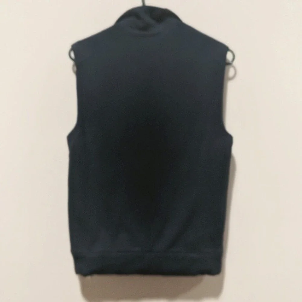 Michael Kors Women's Sherpa Lined Zip-Front Vest Size XS Navy Blue